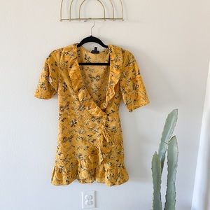 Topshop Floral Wrap Dress